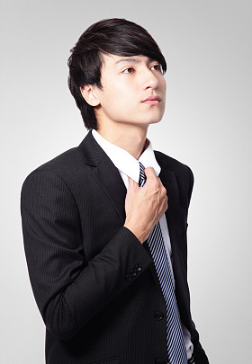 行政调整领带特写照片