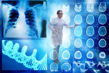 遠程醫(yī)學未來概念中的女醫(yī)生圖片