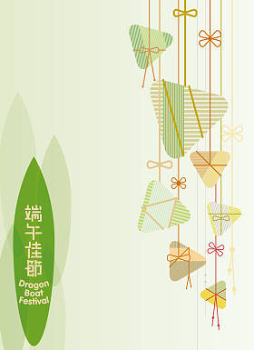 粽子背景图形设计龙舟