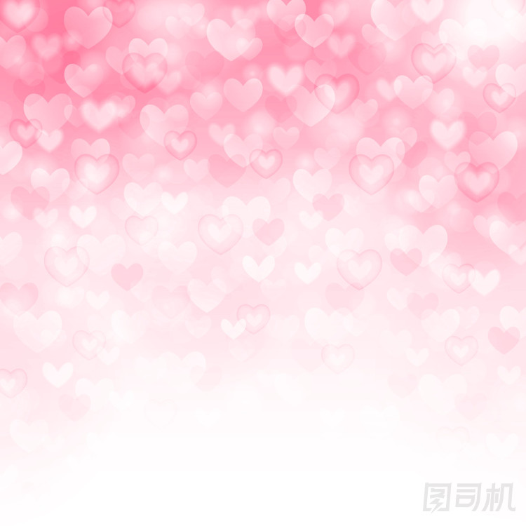 用美麗的粉紅色心矢量背景