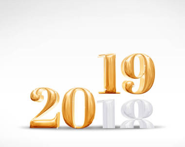 2018改變到2019新年金黃數(shù)字 (3d 渲染) 在白色演播室房間背景, 假日慶?？ㄆ?>
                    </a>
                    <div   id=
