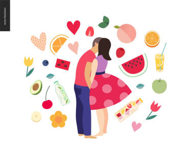 接吻場景明信片圖片