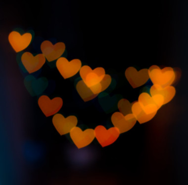 閃亮的心散景圖片