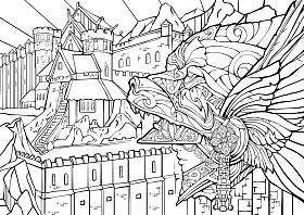 在城堡的背景上的瓦尔基里头盔