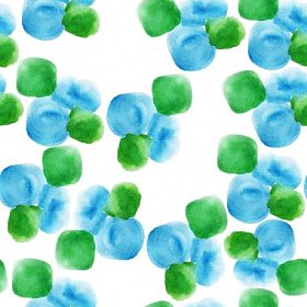 绿色和蓝色斑点无缝水彩图案。可用于任何打印