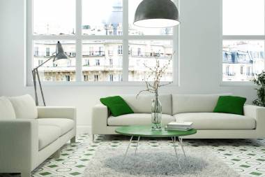 現(xiàn)代白色 skandinavian 室內(nèi)設(shè)計(jì)客廳3d 插圖