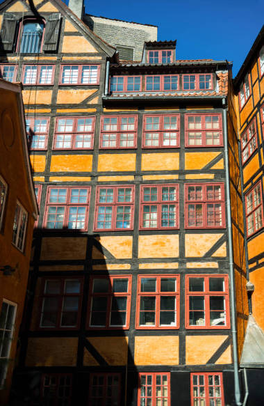 丹麥哥本哈根城市景觀與明亮的建筑