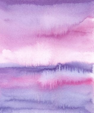 粉紅色和藍(lán)色手繪背景。抽象水彩背景。墨水插圖。水彩洗滌紋理