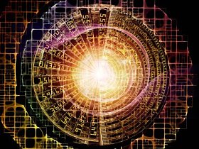 数字光盘系列。由分形磁盘和虚拟技术、 数学、 科学和教育主体的整数组成的艺术抽象