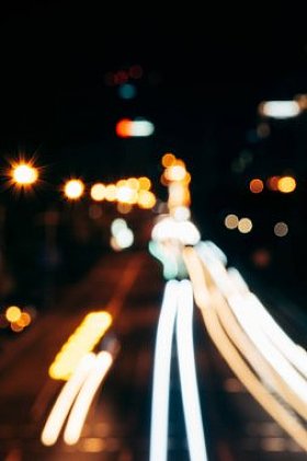 夜城灯散景风格背景图片