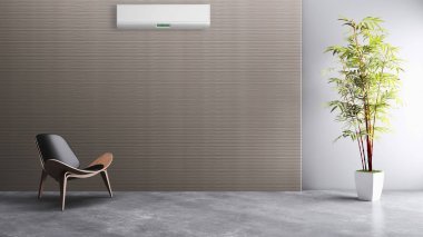 現(xiàn)代室內(nèi)空調(diào)3d 渲染插圖