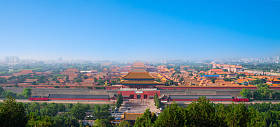 中国北京紫禁城, 蓝天, 无人