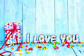 情人节贺卡。心形曲奇饼, 复制空间