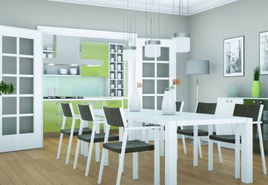 現(xiàn)代公寓餐廳室內(nèi)設(shè)計