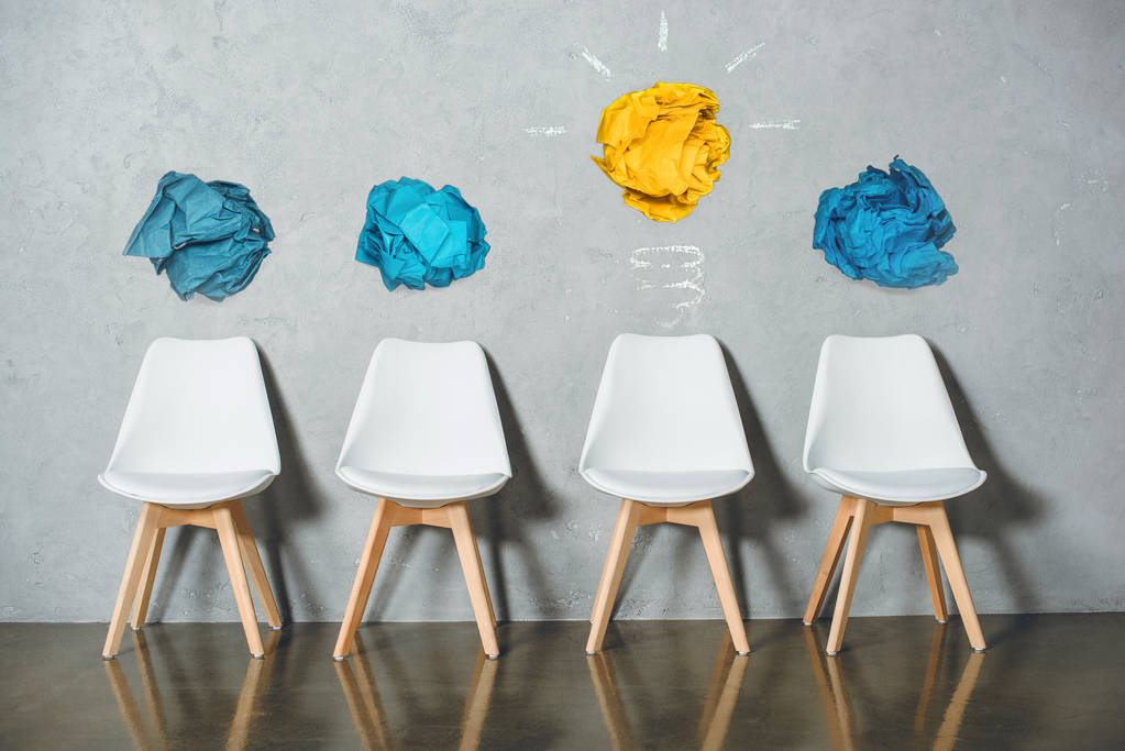 工作面试和皱纸椅的理念理念  工作面试和皱纸椅的理念理念