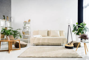 現(xiàn)代客廳內(nèi)飾與白色時(shí)尚家具
