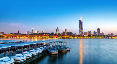 南京宣武湖金融區(qū)建筑景觀之夜