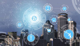 智能城市无线通信网络, 具有图形显示物联网和信息通信技术 (Ict) 在背景下对现代城市建筑的概念