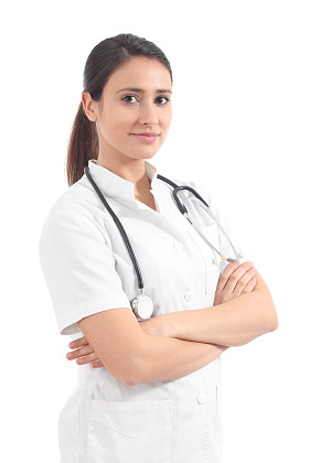 听诊器的美丽护士