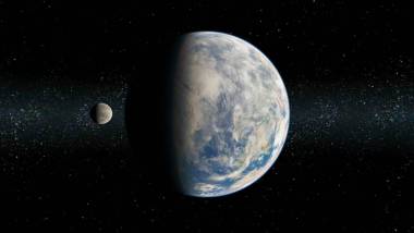 Cg渲染地球/ 3D。这张图片由美国宇航局提供