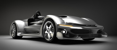 跑車路星 3d 渲染照片