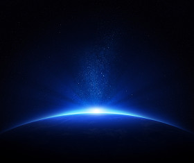 地球在空间中的日出