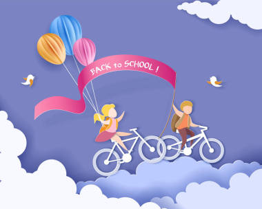 回到學(xué)校卡片上.照片