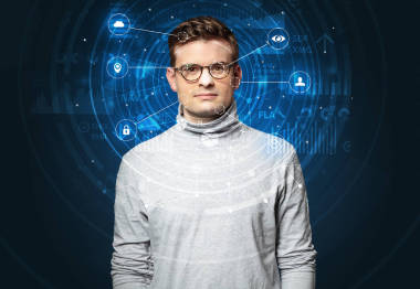 面部識(shí)別生物特征技術(shù)圖片