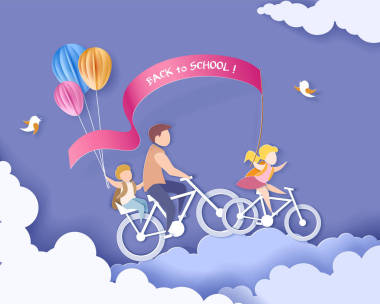 回到學(xué)校卡片上