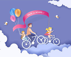 回到学校卡片上