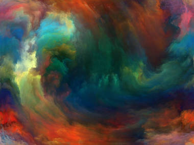 抽象色系列。從藝術(shù)、創(chuàng)造力和想象力的主題談畫(huà)布上彩色繪畫(huà)的背景構(gòu)成