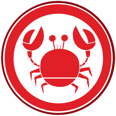 紅色圓圈蟹徽標(biāo)
