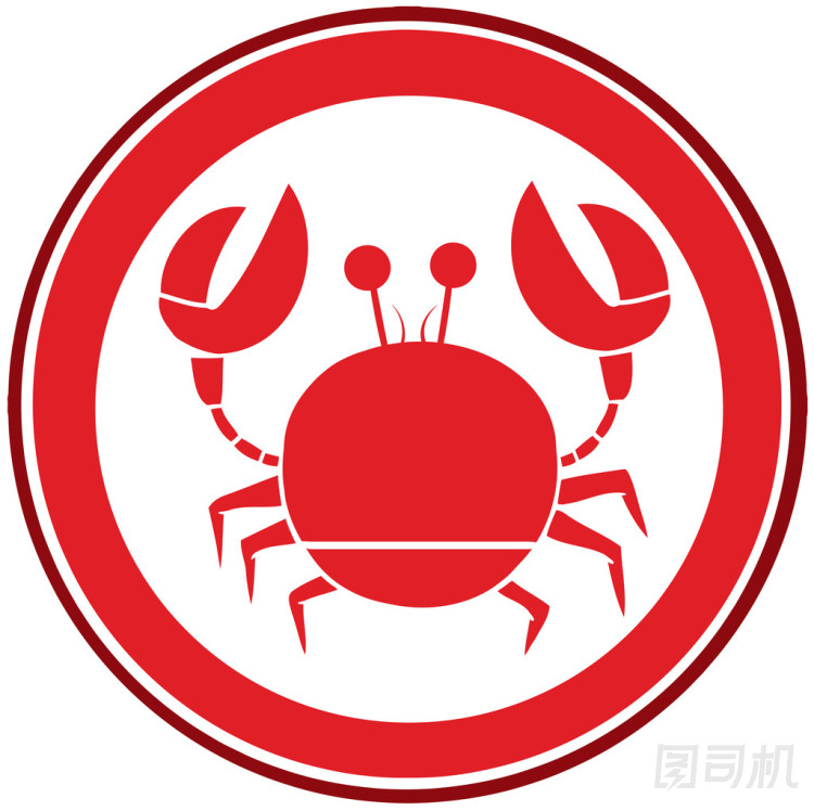 紅色圓圈蟹徽標(biāo)