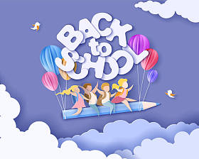 回到学校卡片上