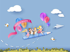 回到学校卡片上