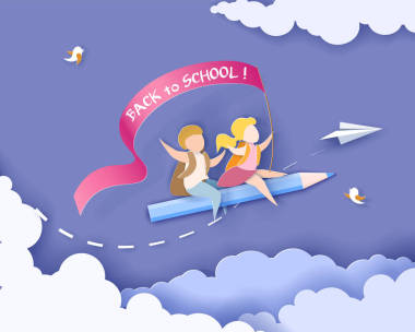 回到學(xué)校卡片上.照片