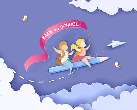 回到学校卡片上.照片