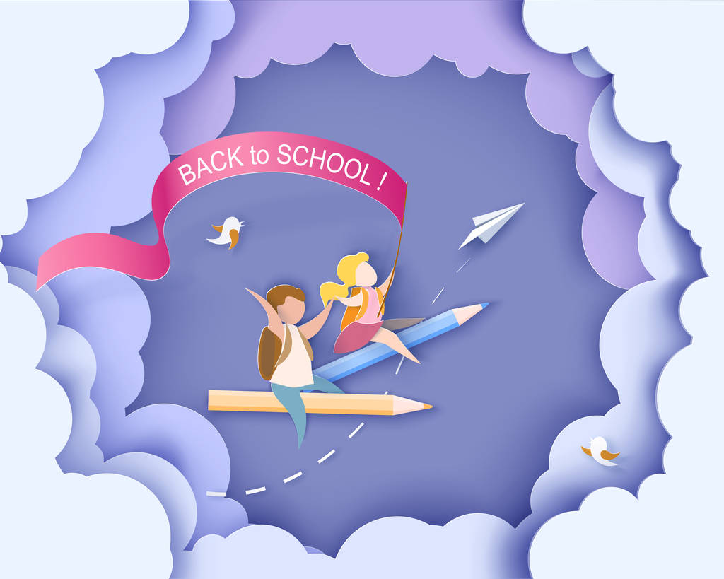 回到学校卡片上