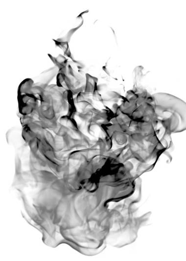 黑色煙霧在白色背景, 抽象圖片