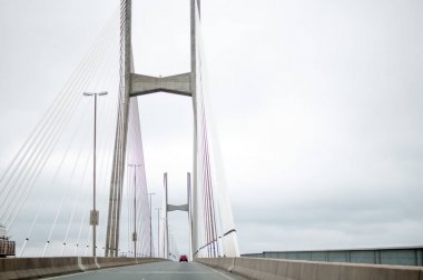 羅薩里奧-維多利亞大橋在巴拉那州河在羅薩里奧城市, 阿根廷