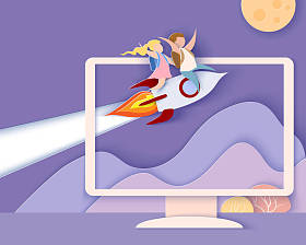 回到学校卡片上