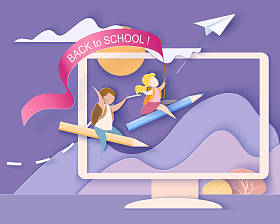 回到学校卡片上.图片