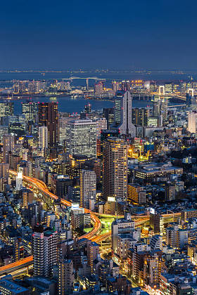 日本东京城市天际线景观照片