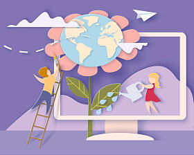 回到学校卡片上.图片