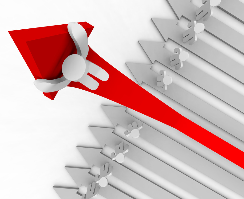 骑着向上生长的箭头-角 骑着向上生长的箭头-角