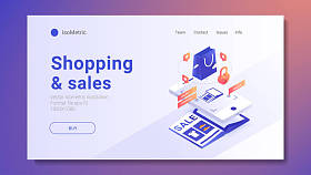 可用于网页横幅, 图表, 英雄图像。在彩色和白色背景下隔离的平面等距向量图