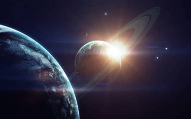 深空想象，行星，恒星和星系在無(wú)盡的宇宙元素這張圖片由美國(guó)宇航局提供