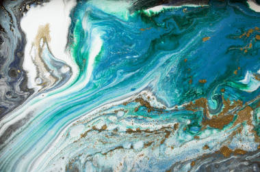 金大理石紋理設(shè)計(jì)。藍(lán)色和金色的大理石圖案。流體藝術(shù)