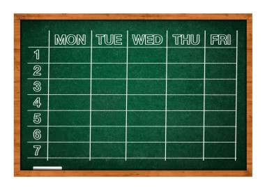 學(xué)校的時(shí)間表圖片