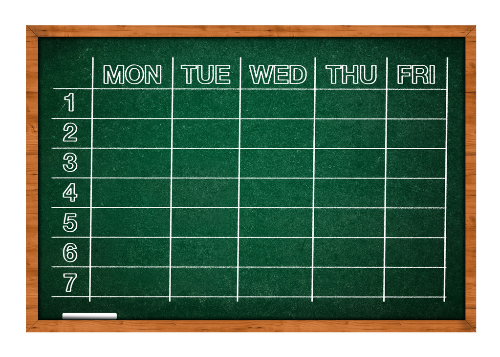 学校的时间表图片